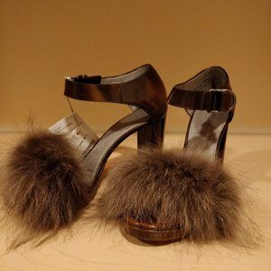 Brunello Cucinelli Fur Sandals